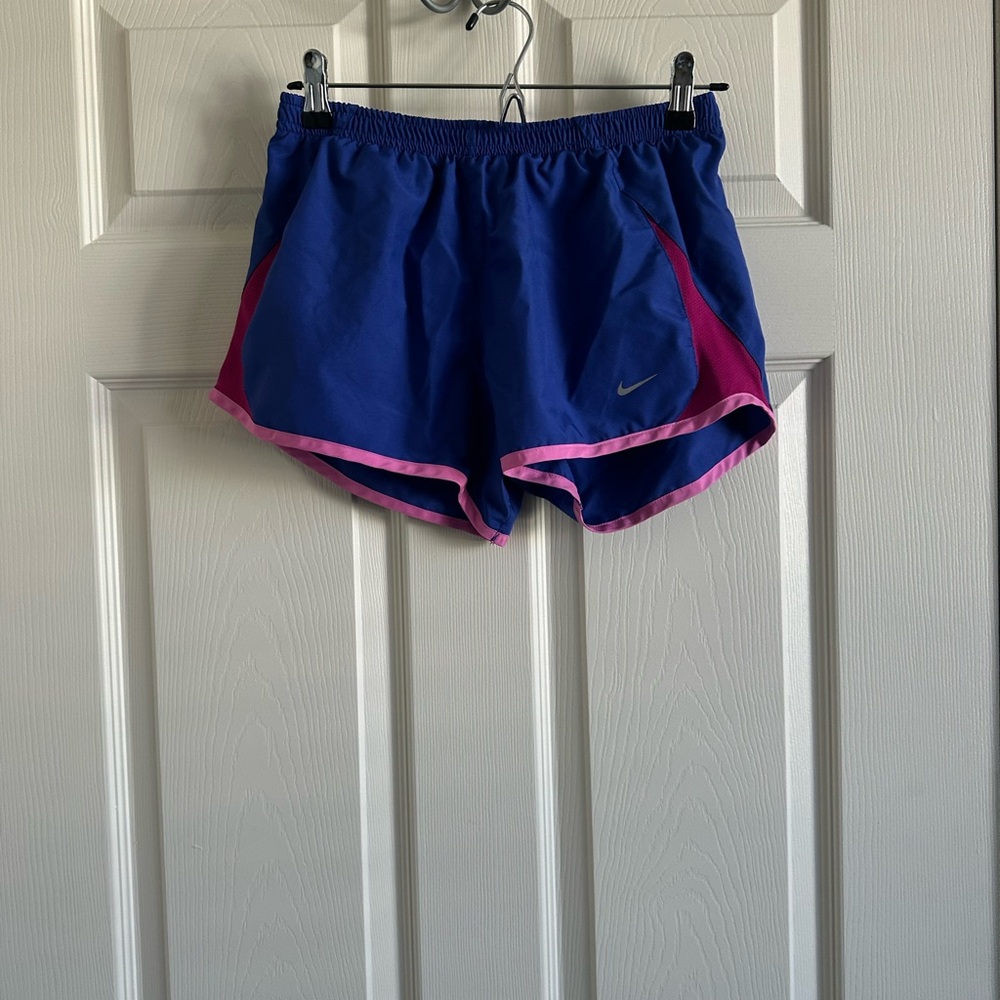 Nike Women's Athletic Shorts in Blue and Pink